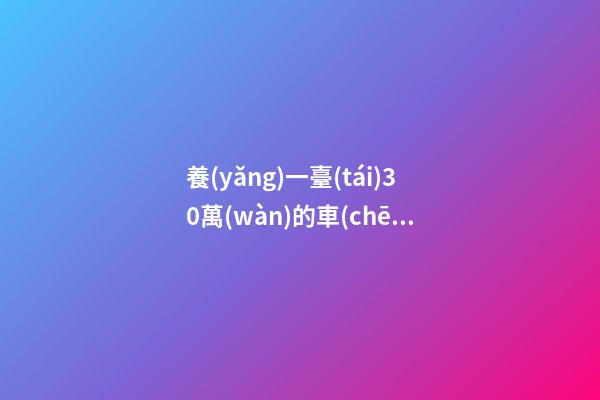 養(yǎng)一臺(tái)30萬(wàn)的車(chē)，每年花費(fèi)多少錢(qián)？